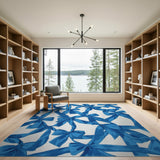 Whimsical Blue Bows Area Rug