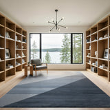 Modern Diagonal Grey Stripe Area Rug