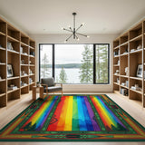 Rainbow Kayak Stripe Area Rug