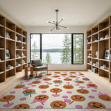 Cute Cartoon Lollipop Candy Pattern Area Rug