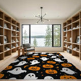Cute Kawaii Ghosts Pumpkins Halloween Rug