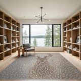 Spotted Fawn Antlers Area Rug - Beige Neutral