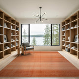 Ombre Orange Horizontal Stripe Woven Rug