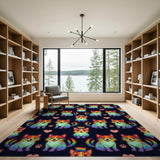 Rainbow Dogs Kids Cartoon Area Rug