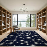 Starry Constellations Night Sky Area Rug