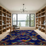 Rainbow Masquerade Mask Rug