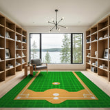 Baseball Diamond Green Turf Area Rug