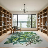 Fresh Herbs Area Rug - Basil Rosemary Thyme