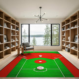 Pixelated Baseball Diamond Area Rug
