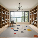 Abstract Multi-Color Circles Area Rug