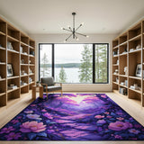Enchanted Purple Forest Path Rug