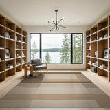 Beige Neutral Geometric Block Woven Rug