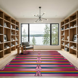 Ballet Rainbow Stripe Kids Area Rug