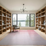 Pink Ombre Vertical Stripe Area Rug