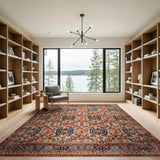 Traditional Persian Red Floral Area Rug
