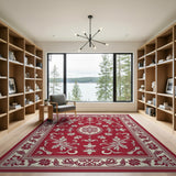 Red Ornate Persian Floral Area Rug