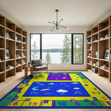 Playful ABC Numbers Kids Cartoon Rug