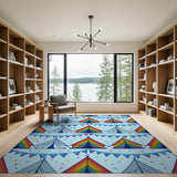 Rainbow Tent Festival Kids Area Rug