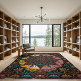 Multi-color and Patterns Ornate Persian Mandala Area Rug
