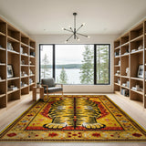Majestic Tiger Tribal Area Rug