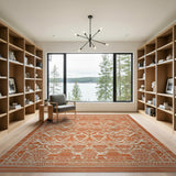 Orange Bold Orange Geometric Southwestern Rug