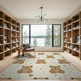 Cuddly Teddy Bear Pattern Area Rug