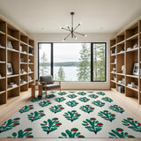 Pomegranate Branch Fruit Pattern Area Rug