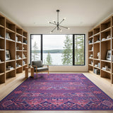 Purple Heritage Tribal Geometric Area Rug