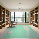 Whimsical Kids Playroom Rug in Vibrant Green