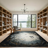 Haunted Halloween Forest Bats Pumpkins Rug