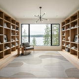 Fluid Beige Neutral Abstract Area Rug