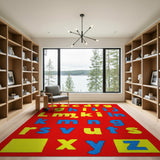 Vibrant ABC Alphabet Kids Area Rug