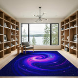 Cosmic Galaxy Nebula Swirl Area Rug