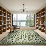 Elegant Green Shamrock Clover Area Rug