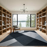 Grey Modern Geometric Grey Triangle Area Rug