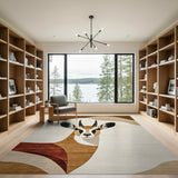 Abstract Gazelle Portrait Area Rug
