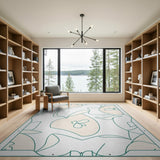 Whimsical Abstract Pear Area Rug