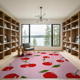 Sweet Cherry Pink Area Rug