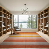 Sunset Ombre Multi-Color Striped Area Rug