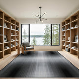 Black White Geometric Dithered Area Rug