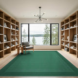 Emerald Green Geometric Mesh Area Rug