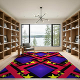 Vibrant Star Geometric Multi-Color Area Rug