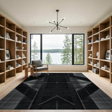 Black White Geometric Modern No. 3 Area Rug