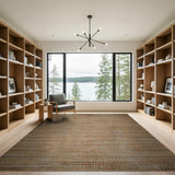 Distressed Woven Brown Tan Area Rug