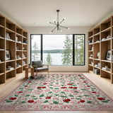 Cherry Orchard Fruit Pattern Area Rug