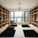 Black White Heritage Tribal No. 5 Area Rug