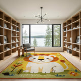 Cute Cartoon Lion ABC Learning Kids Rug