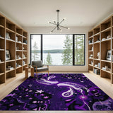 Purple Cosmic Abstract Area Rug