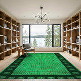 Emerald Green Crocodile Scale Area Rug