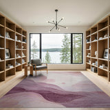 Ethereal Pink Purple Wave Abstract Area Rug